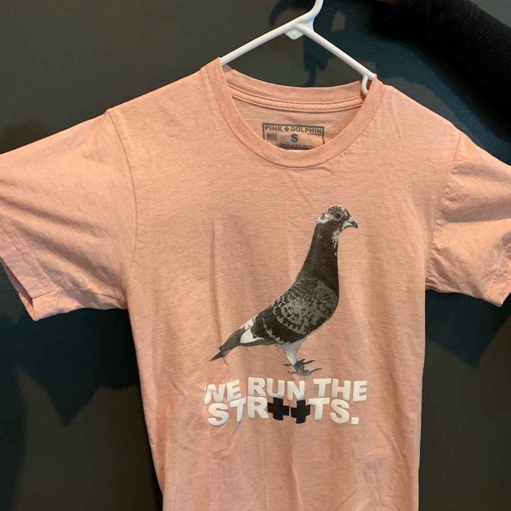 Salmon pink dolphin shirt